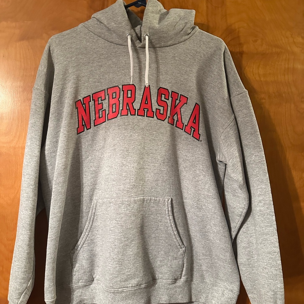 Gray Nebraska Hoodie